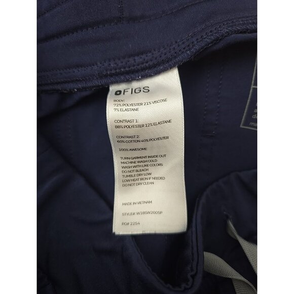 FIGS Technical Collection Womens Zamora Jogger Navy Blue Scrub Pants Size Small - Picture 6 of 8